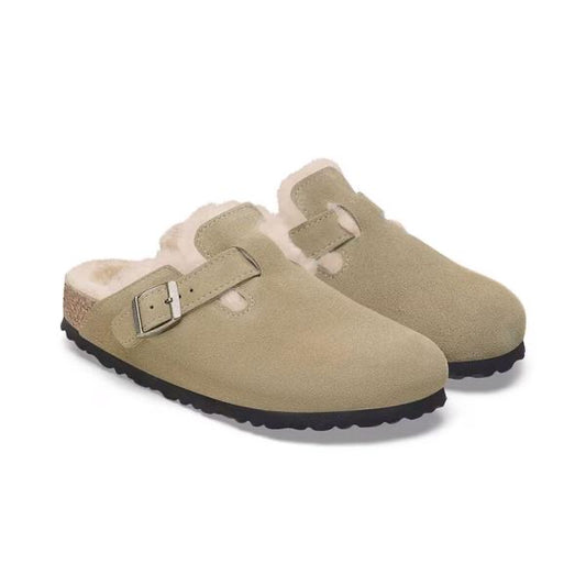 BOSTON VL SHEARLING Suede Leather Krem