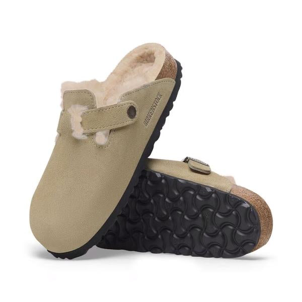 BOSTON VL SHEARLING Suede Leather Krem
