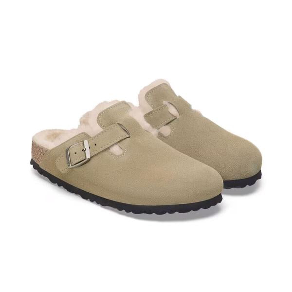 BOSTON VL SHEARLING Suede Leather Krem